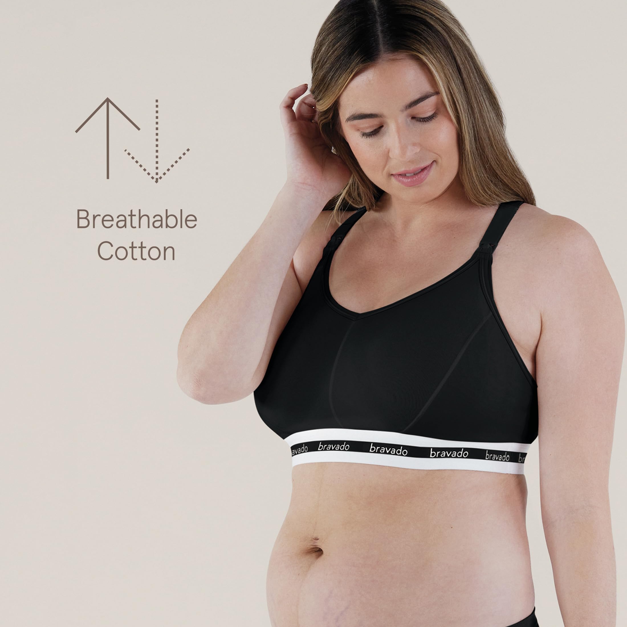 Bravado Designs Sustainable Full Cup Maternity & Nursing Bra | Original | Organic Cotton & Tencel™ Modal Blend | Wireless | DD/E - J Cup