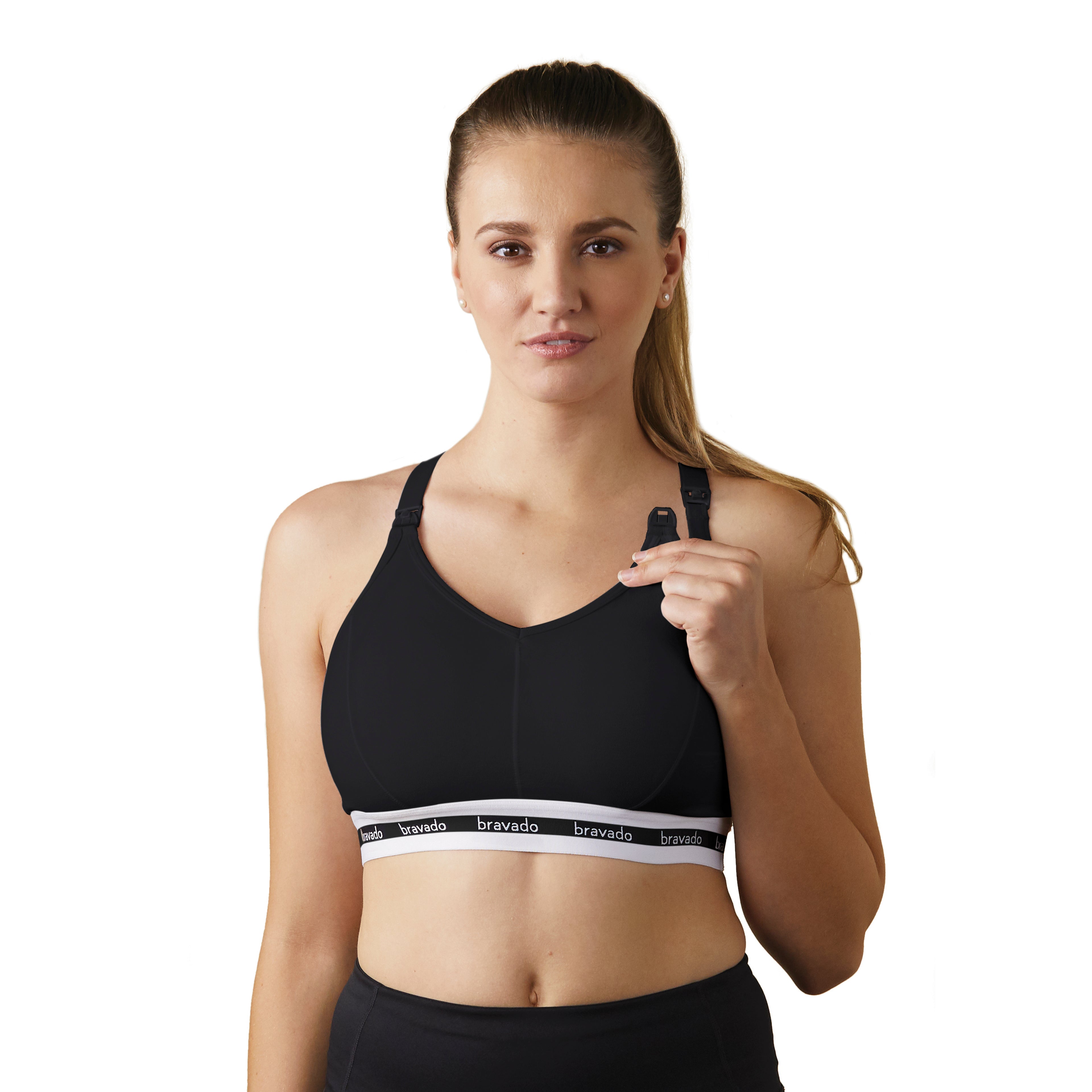 Bravado Designs Sustainable Full Cup Maternity & Nursing Bra | Original | Organic Cotton & Tencel™ Modal Blend | Wireless (Black 1015)