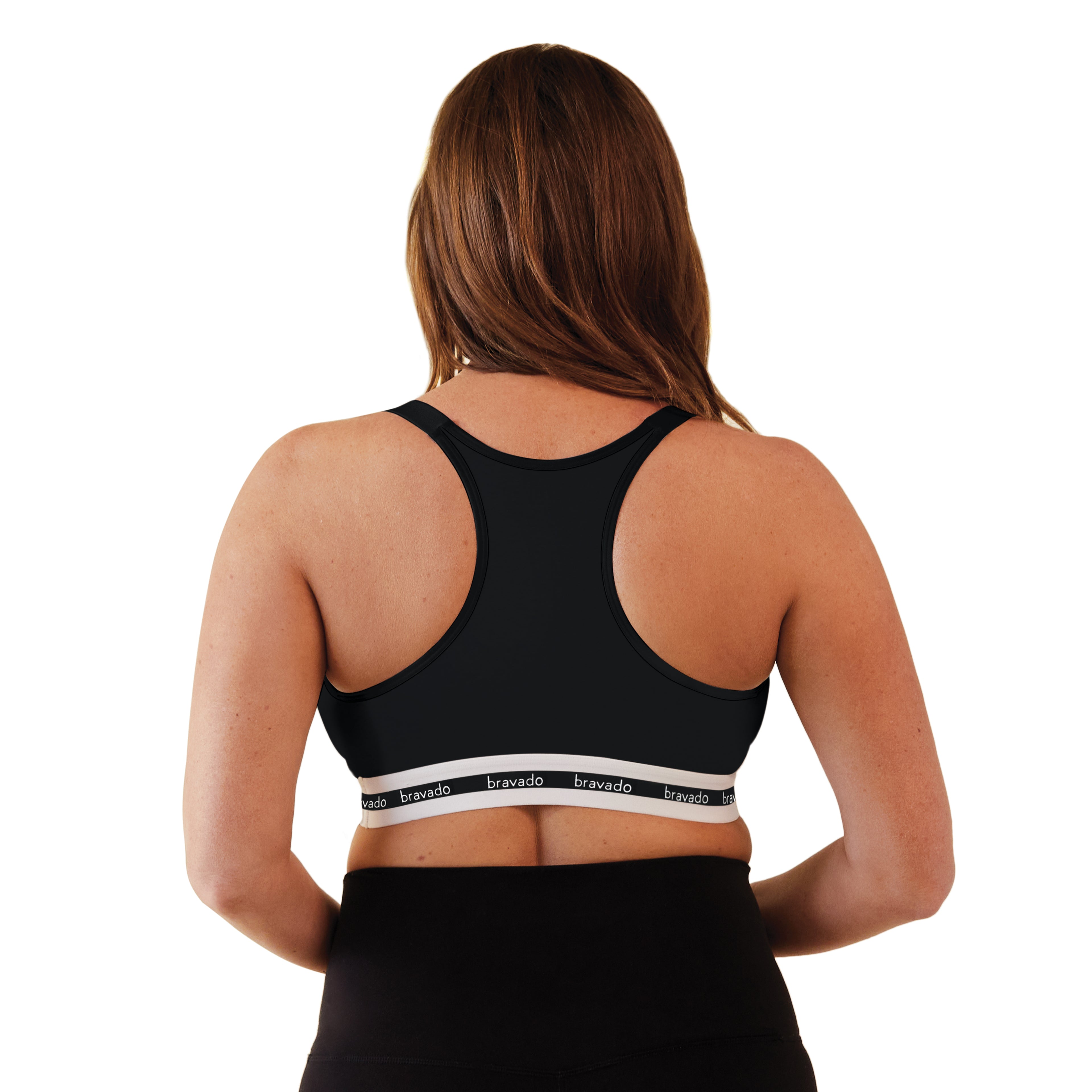 Bravado Designs Sustainable Pumping & Nursing Bra Original Organic Cotton Hands-Free (Black 12006)