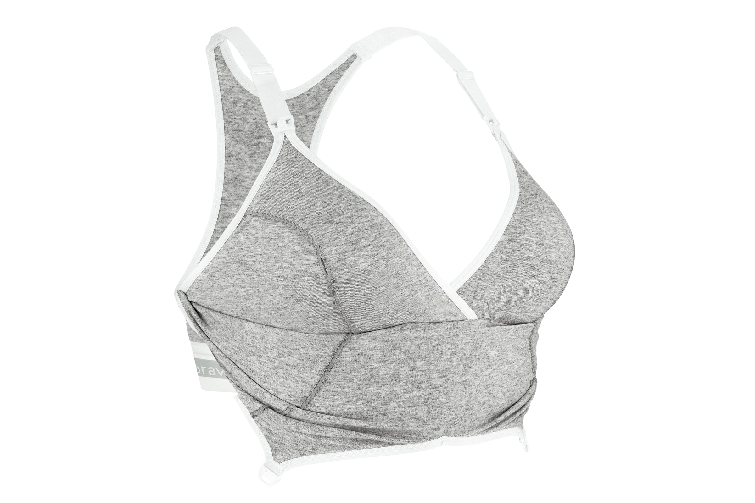 Bravado Designs Sustainable Pumping & Nursing Bra Original Organic Cotton Hands-Free (Dove Heather 12006)