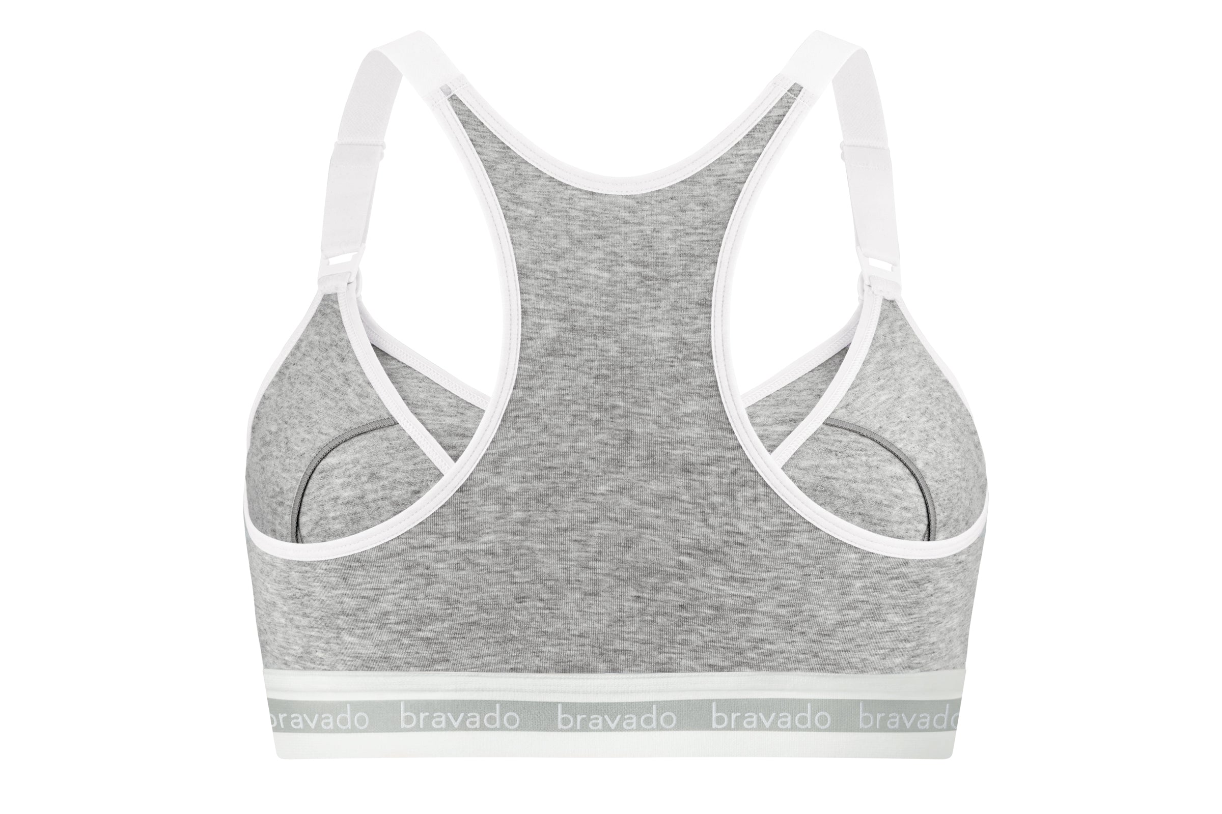 Bravado Designs Sustainable Pumping & Nursing Bra Original Organic Cotton Hands-Free (Dove Heather 12006)