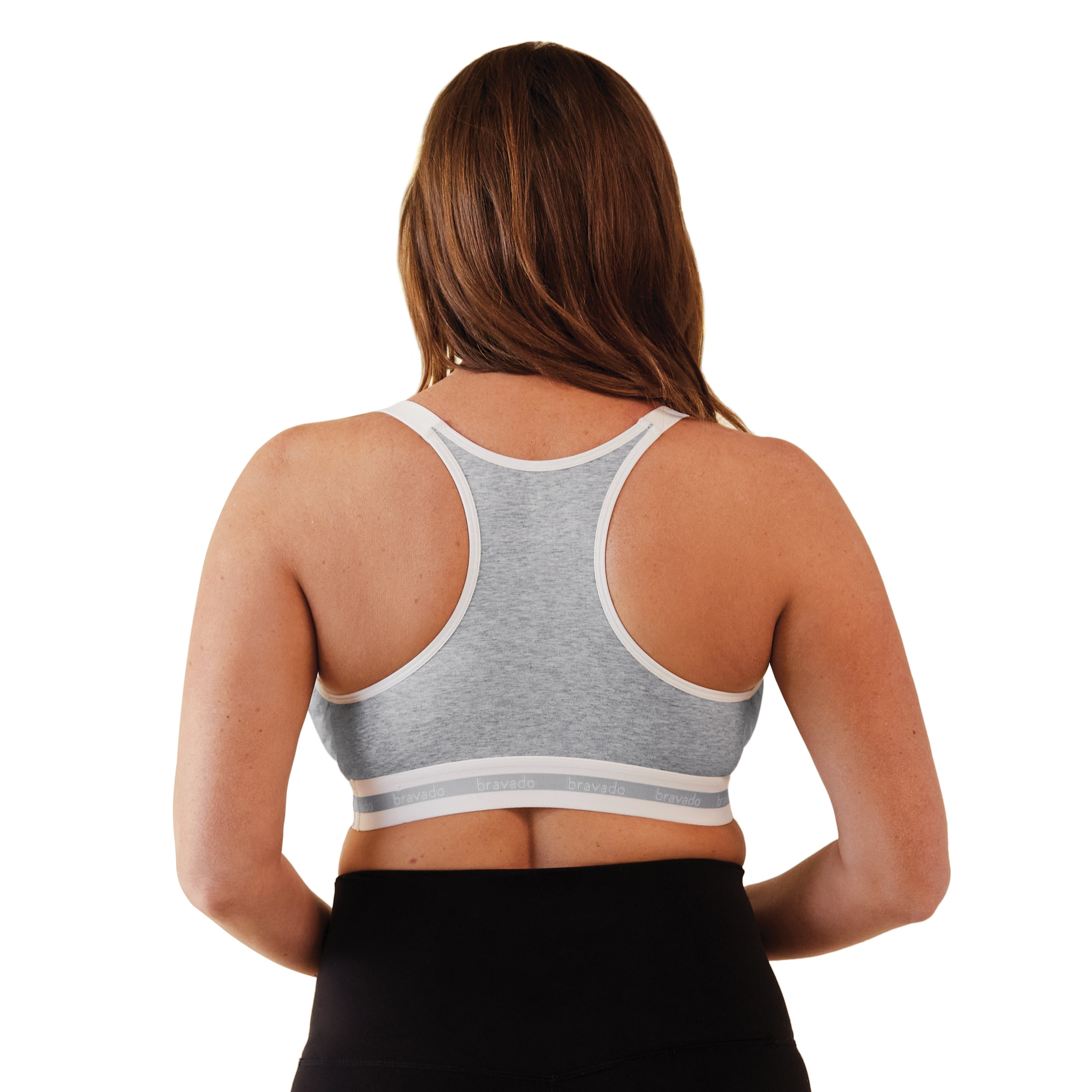 Bravado Designs Sustainable Pumping & Nursing Bra Original Organic Cotton Hands-Free (Dove Heather 12006)