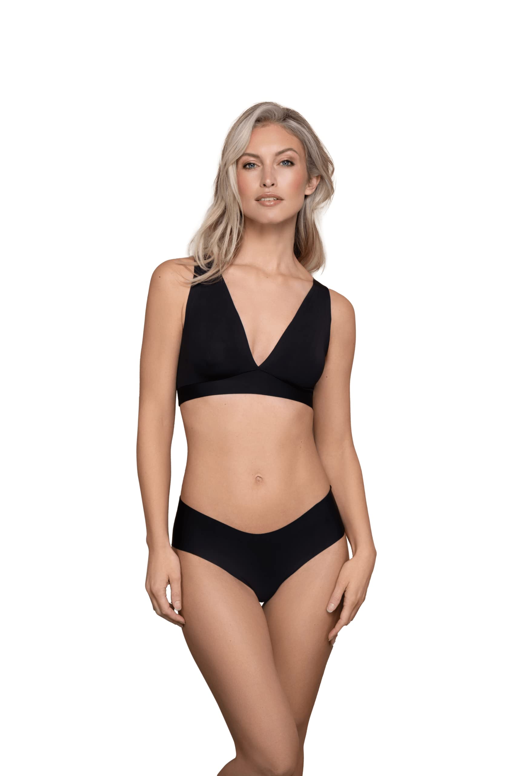 Bye Bra Bra Top Deep Plunge, Wide Shoulder Strap, Removable Padding, Breast Support, Wire Free Bra, Sculpting Shapewear