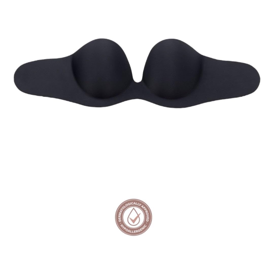 Bye Bra Gala Bra, Adhesive Bra, Push-up Bra, Self-Adhesive Bra, Sticky Bra, Strapless and Backless Bra, Stick On Bra, Cup A-E, Brown/Beige/Black