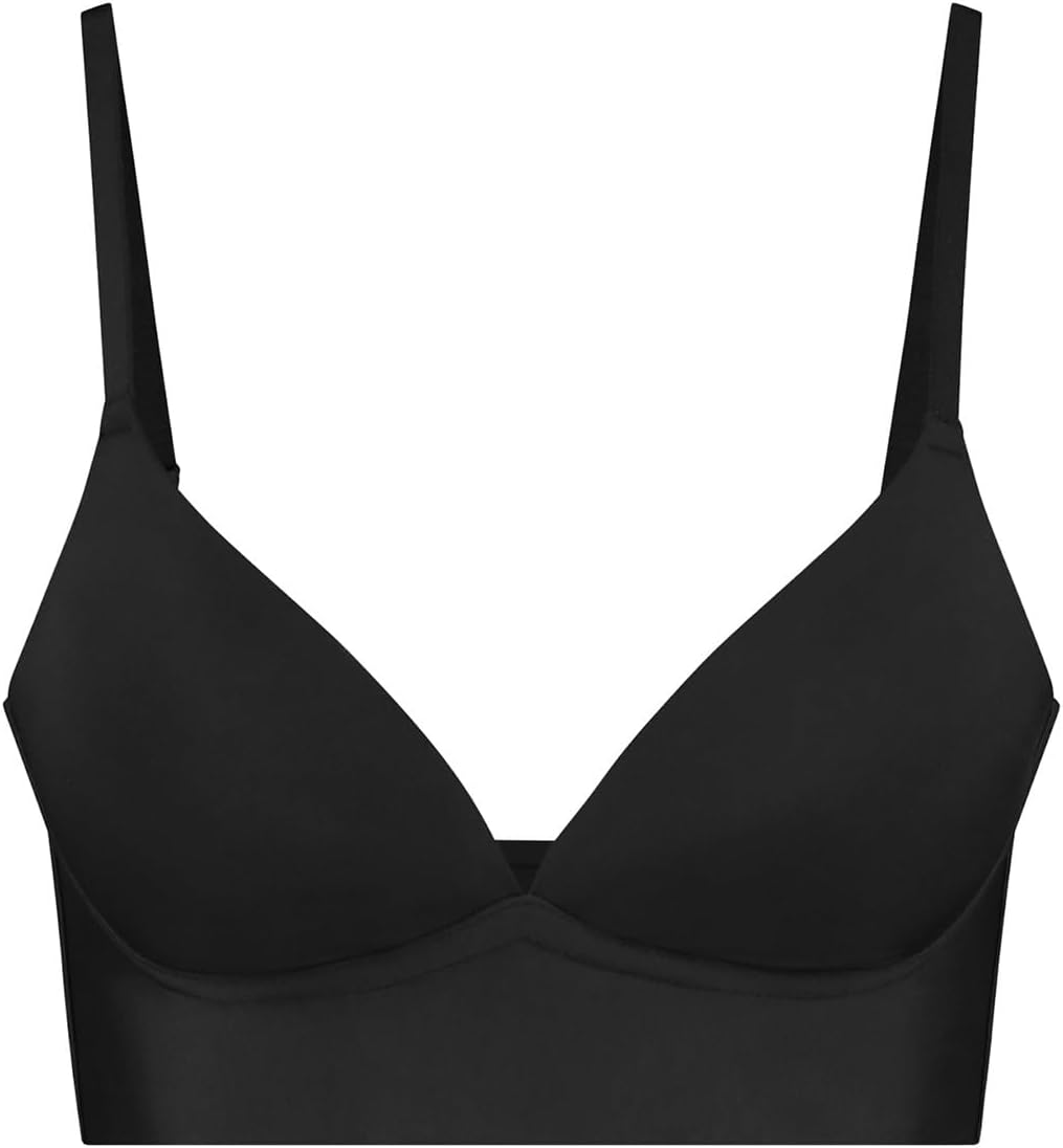 Bye Bra Push Up Bra - Push Up Bra - Non-Wired Bra - Deep Plunge Front - Adjustable Straps - Shapewear - Beige/Black -