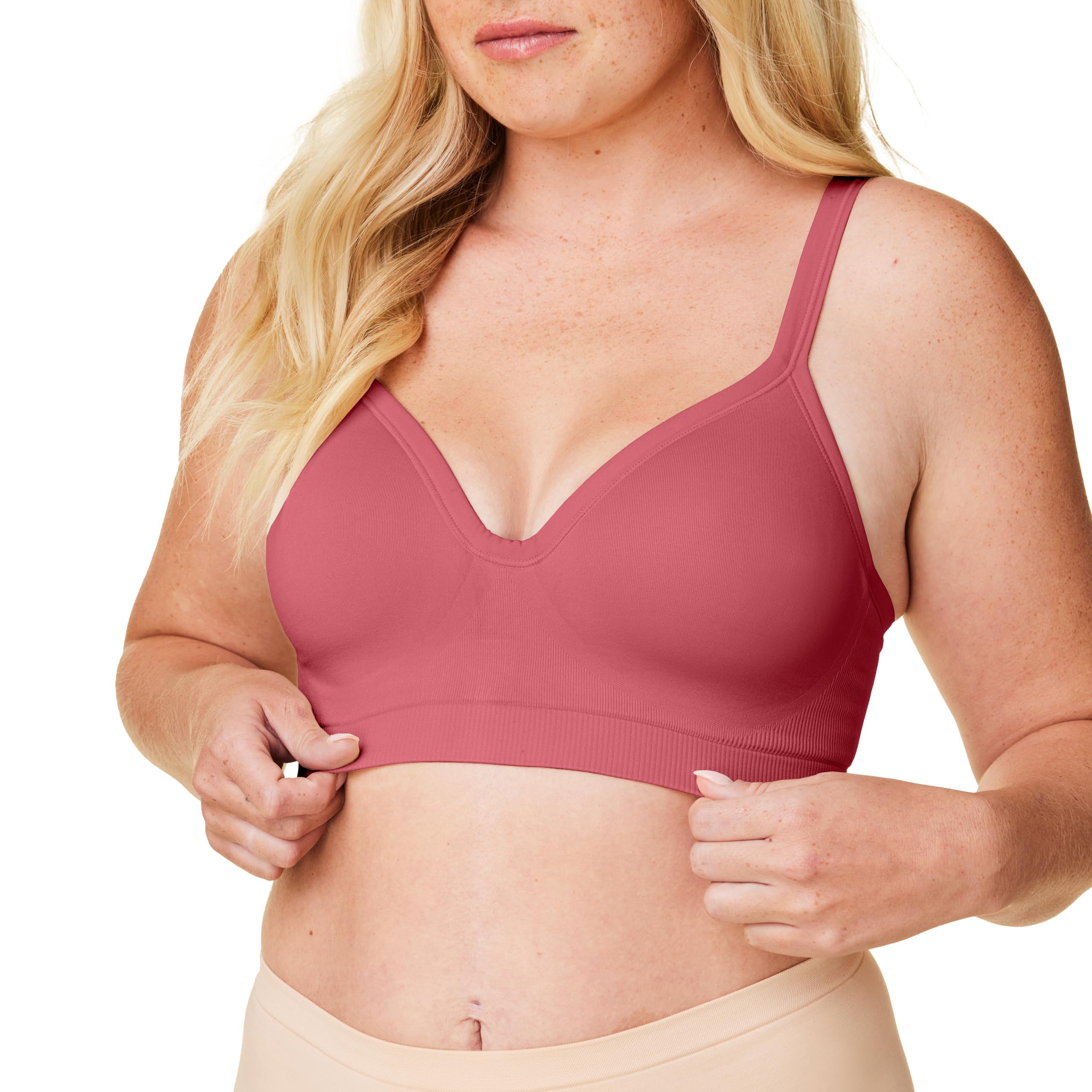 Bravado Designs Muse Seamless and Wireless Padded Everyday Bra | Deep V-Neckline | A to F Cups