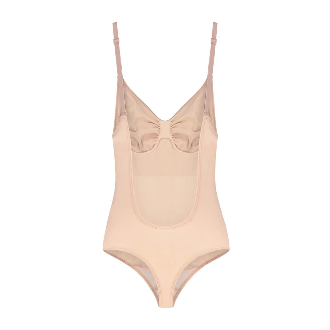 Soft Touch Seamless Bodysuit Ultra Low back Beige M
