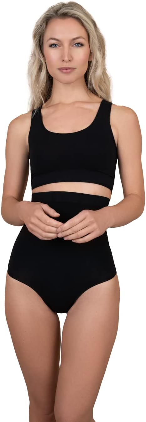 Bye Bra High Waisted Soft Touch Briefs Tummy Control High Intensity Seamless Underwear, Silicone Band, Butt Lift, Tummy Control, Comforting, High Intensity, Seamless, S-XXL, Beige/Black, M