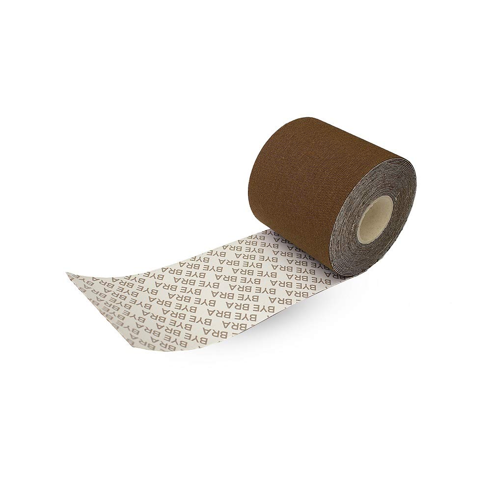 Bye Bra Body Tape Roll, Breast Lift Tape, Adhesive Bra, Lifting Boob Tape with Satin Nipple Covers, Multiple Colours Available