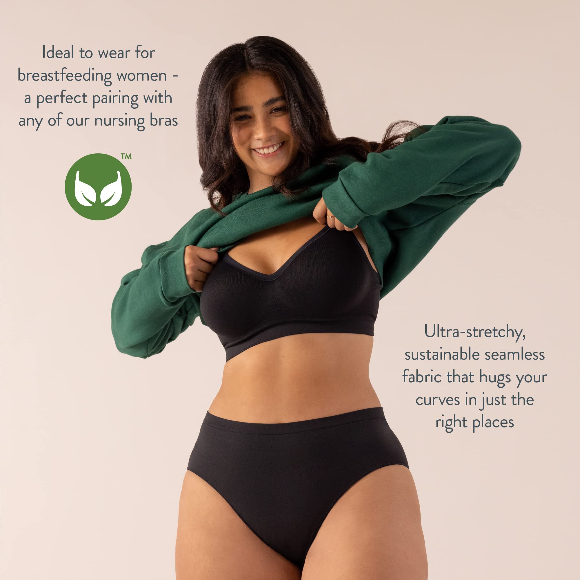 Bravado Designs Sustainable Panty | High-Rise | Seamless | Recycled Nylon, Organic Cotton & Modal Blend | XS-XXL