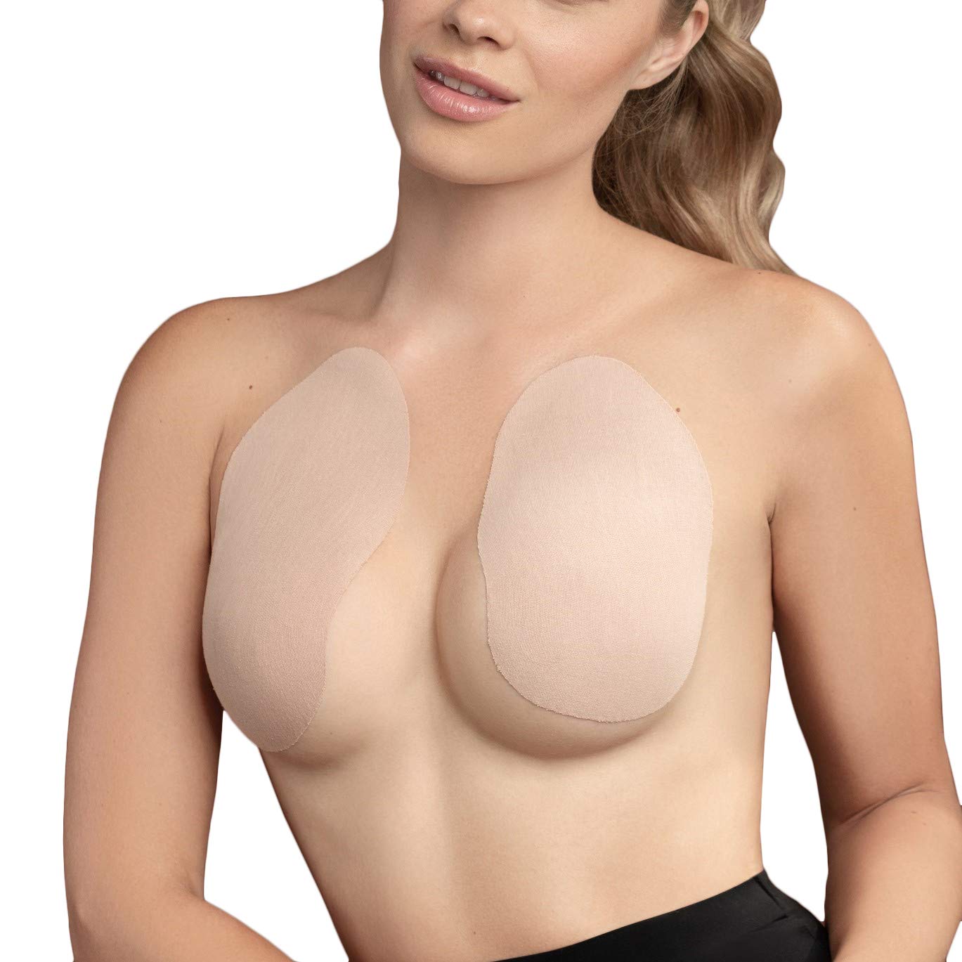 Bye Bra Breast Lift Tape Pads,Adhesive Bra, Lifting Boob Tape with Satin Nipple Covers, Sizes: A-C, D-F, F-H, Multiple Colours Available