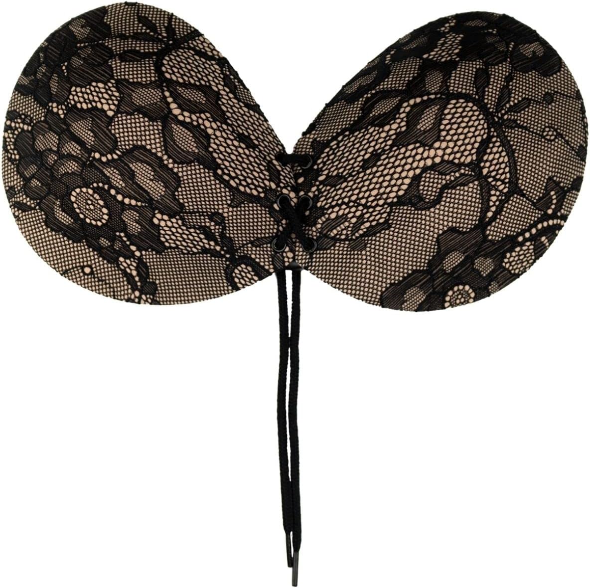 Bye Bra Lace Up Bra, Lace Bra, Round Strapless Bra, Adhesive Bra, Push Up Bra, Adhesive Bra, A-E Cups