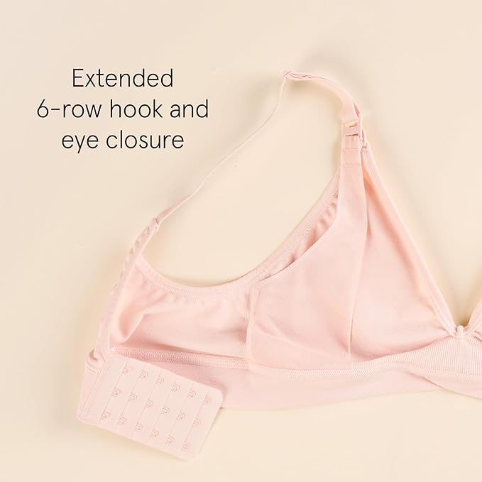 Bravado Designs Nursing Bra for Breastfeeding Comfort Wireless Bra V-Neck Maternity Bra (Black 11046)