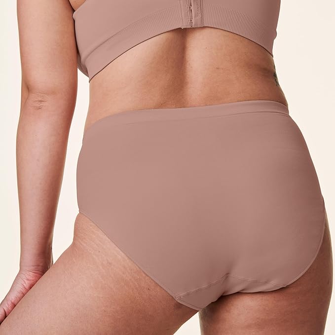 Bravado Designs Sustainable Panty | High-Rise | Seamless | Recycled Nylon, Organic Cotton & Modal Blend (Cameo 21001)
