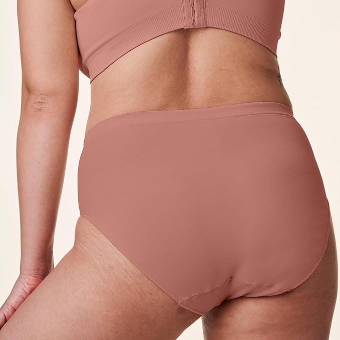 Bravado Designs Sustainable Panty | High-Rise | Seamless | Recycled Nylon, Organic Cotton & Modal Blend (Roseclay 21001)