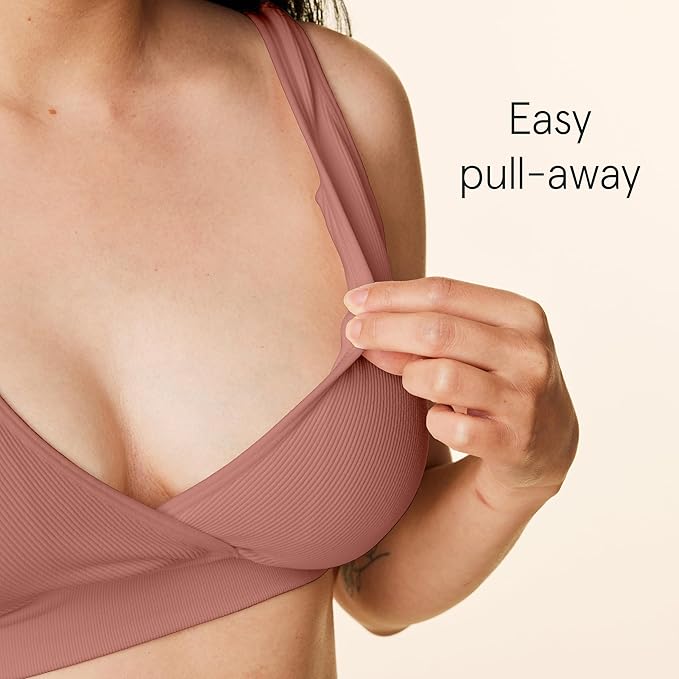 Bravado Designs Sustainable Maternity & Nursing Bra | Restore | Recycled Nylon | Seamless & Wireless | (Roseclay 11030)