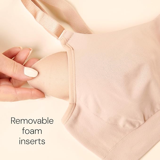 Bravado Designs Everyday Bra, Non Wired Balconette Bra for Women, Comfort Bra (Cherry 11058)