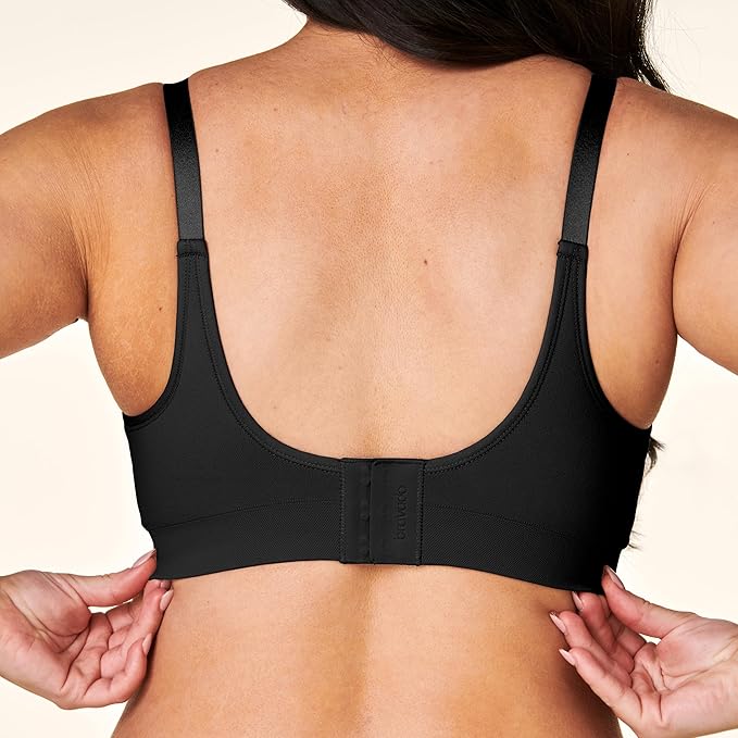 Bravado Designs Everyday Bra, Non Wired Balconette Bra for Women, Comfort Bra (Black 11058)