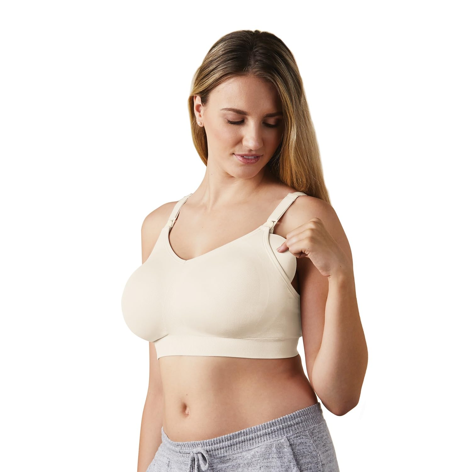 Bravado! Body Silk Seamless Nursing Bra 1401 (L Plus, Antique White)
