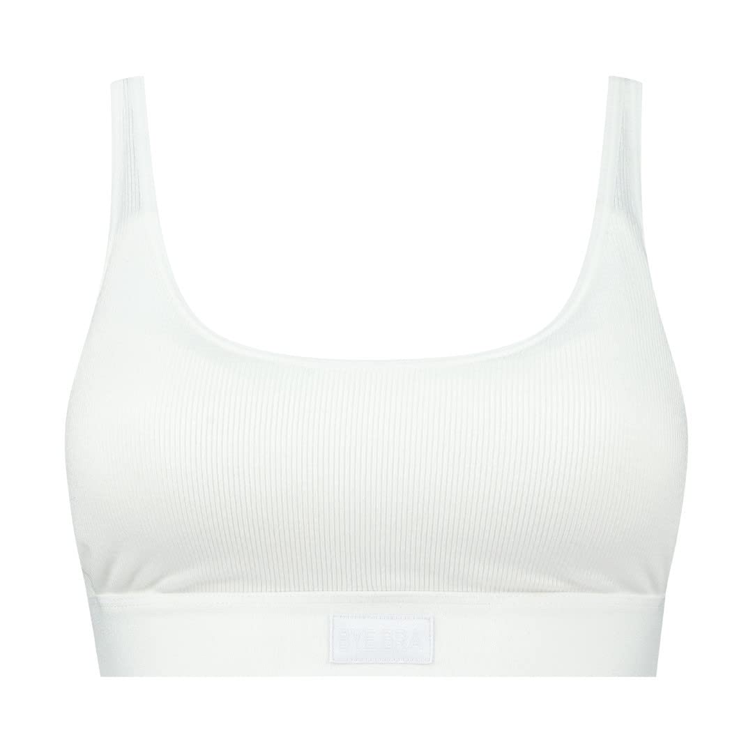 Natural Rib Bra Top White XL