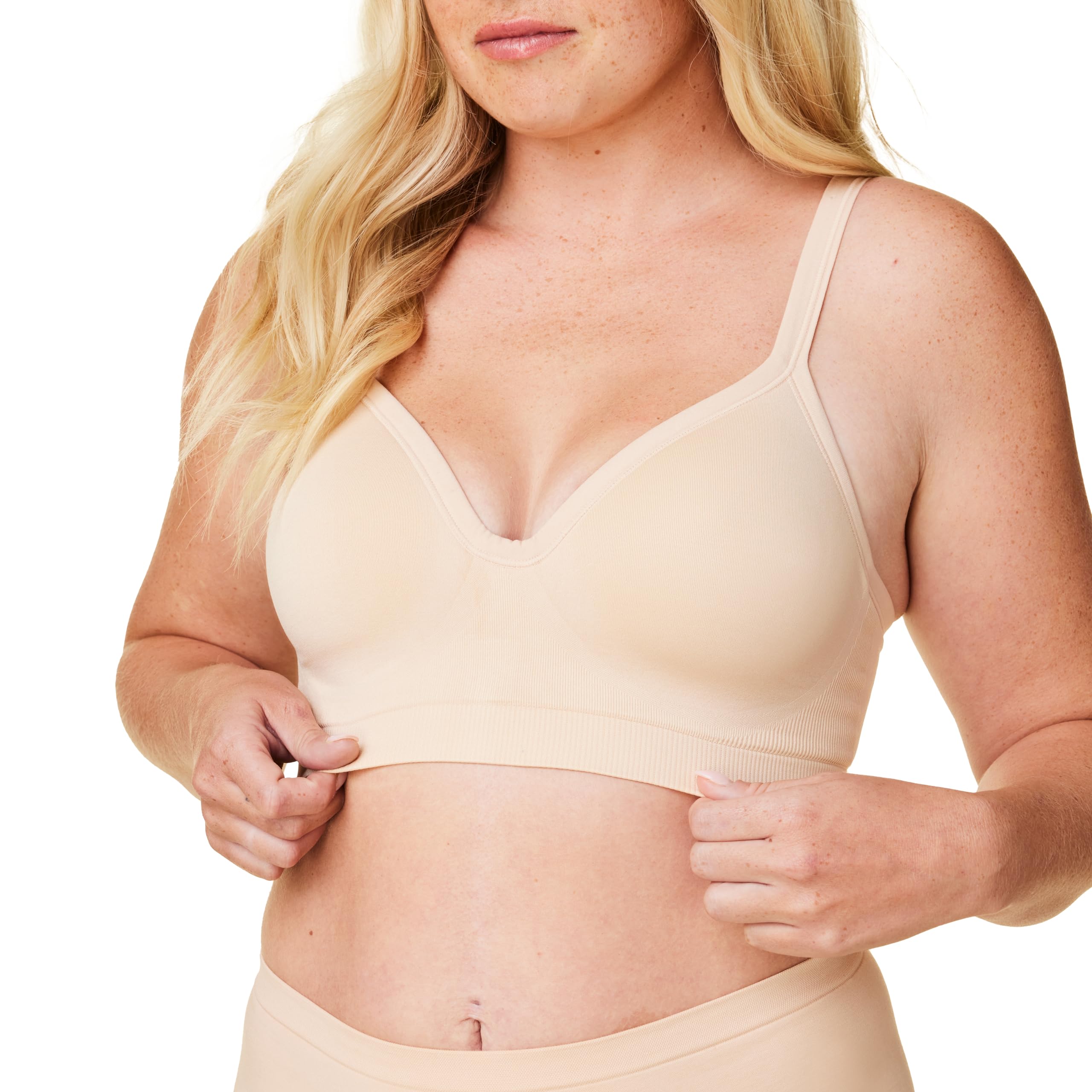 Bravado Designs Muse Seamless and Wireless Padded Everyday Bra | Deep V-Neckline | A to F Cups