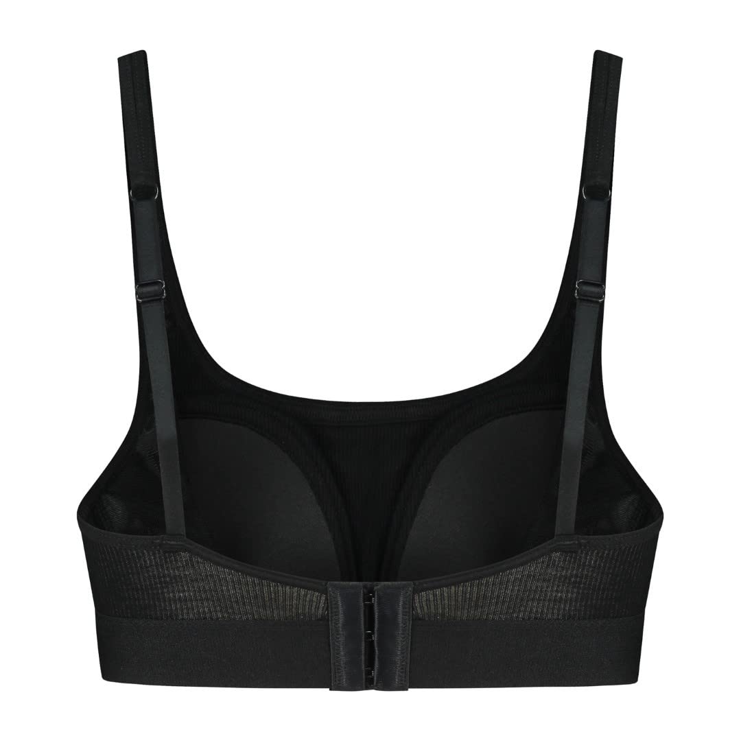 Natural Rib Bra Top Black XXL