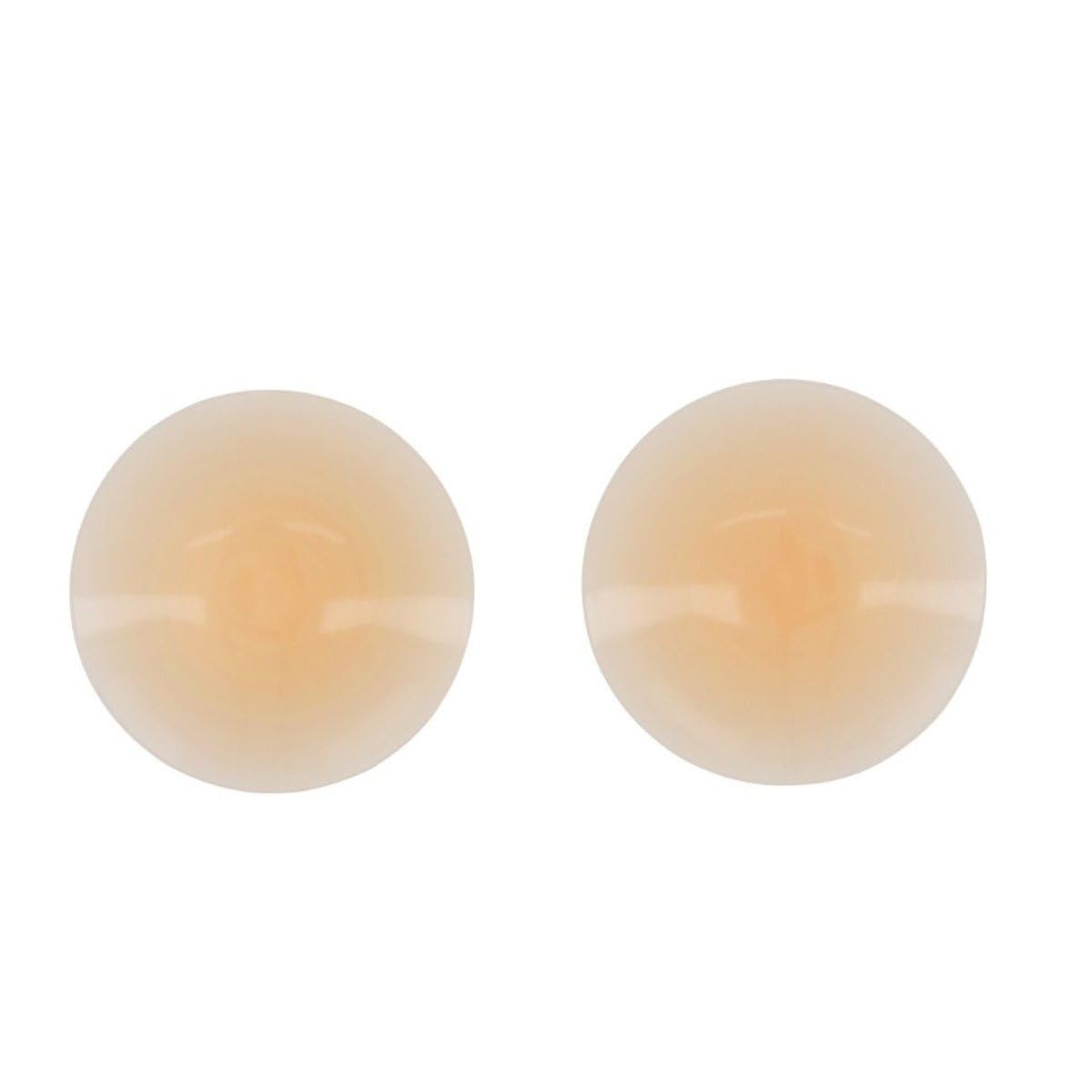 Bye Bra Nipple Covers, Non Adhesive, Silicone, Reusable Up To 25 Times, Beige, 1 Size