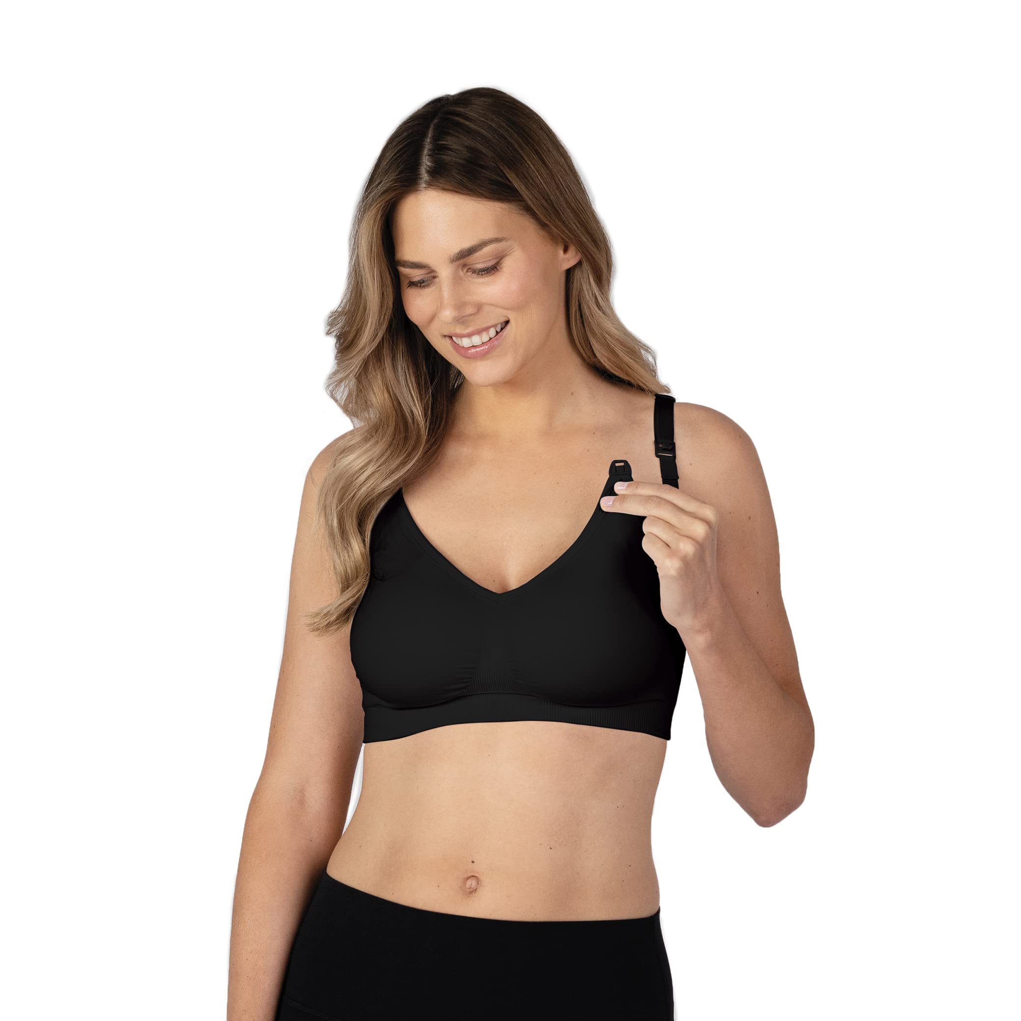 Basics by Bravado Maternity & Nursing Bra Seamless Double Layer, Wirefree, Adjustable for Breastfeeding S - XXL