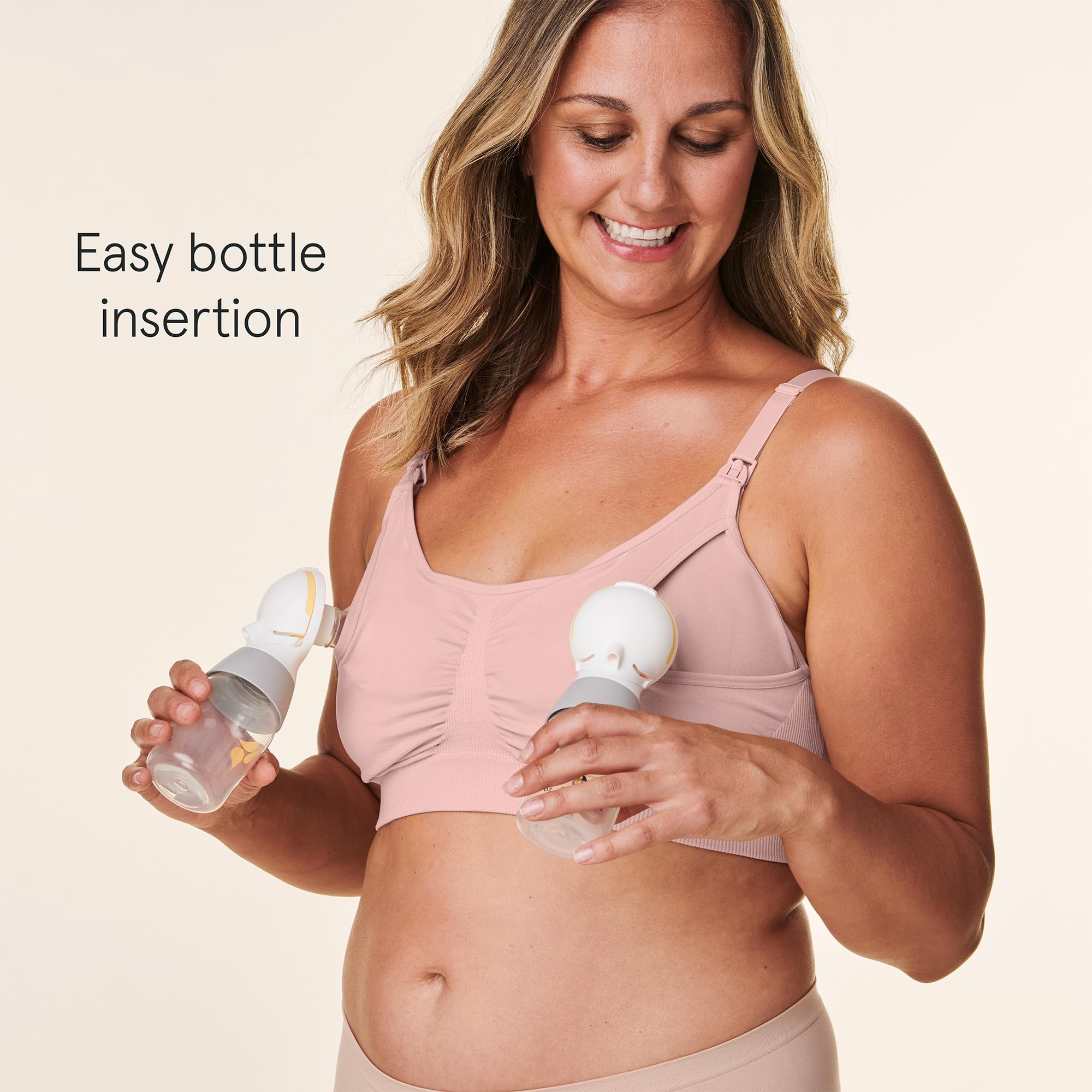 Bravado Designs Hands Free Pumping Bra & Nursing Bra 2-in-1 Seamless for Maternity & Breastfeeding