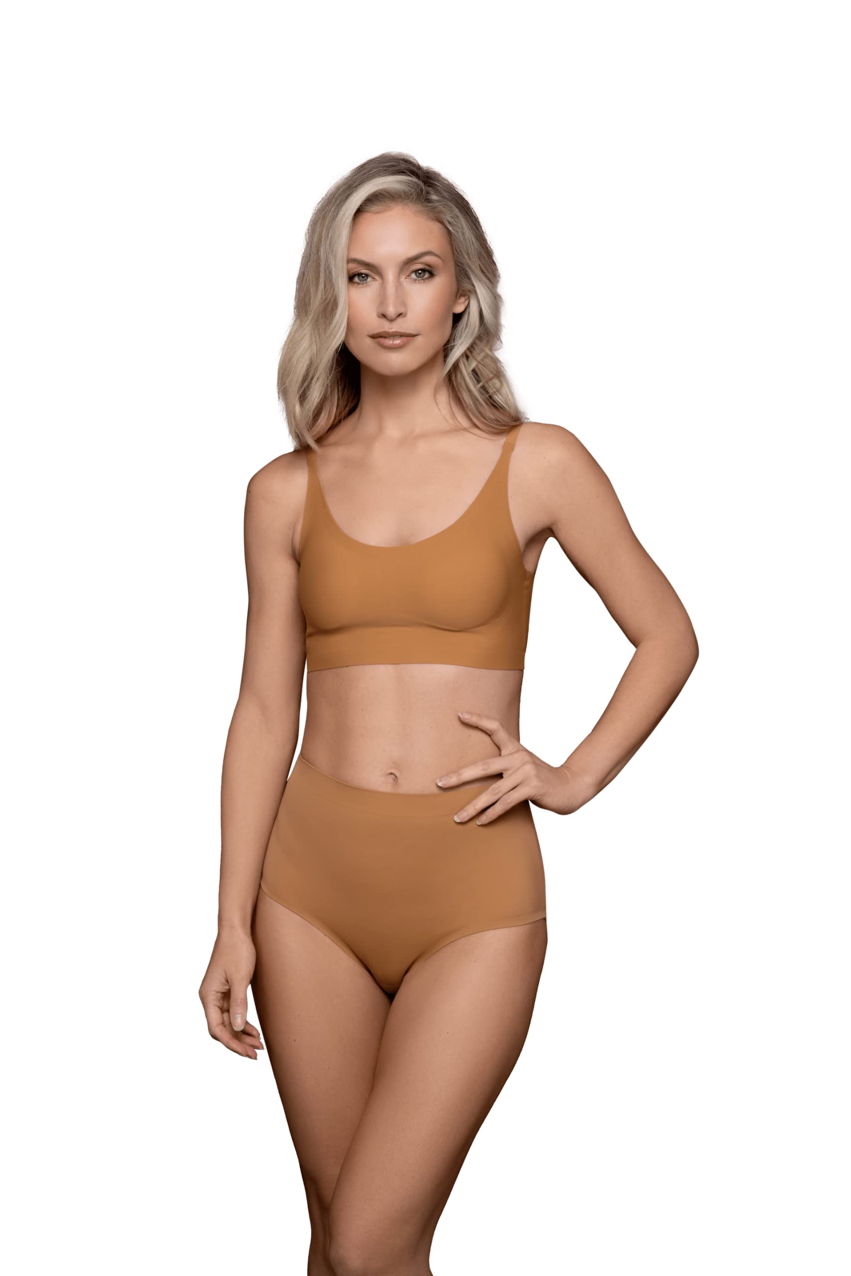 Bye Bra Invisible Mid Waist Brief, Light Control, Comfortable, Shapewear For Women, Soft Fabric, Lightweight Shapewear Beige Black Light Brown S to XXL