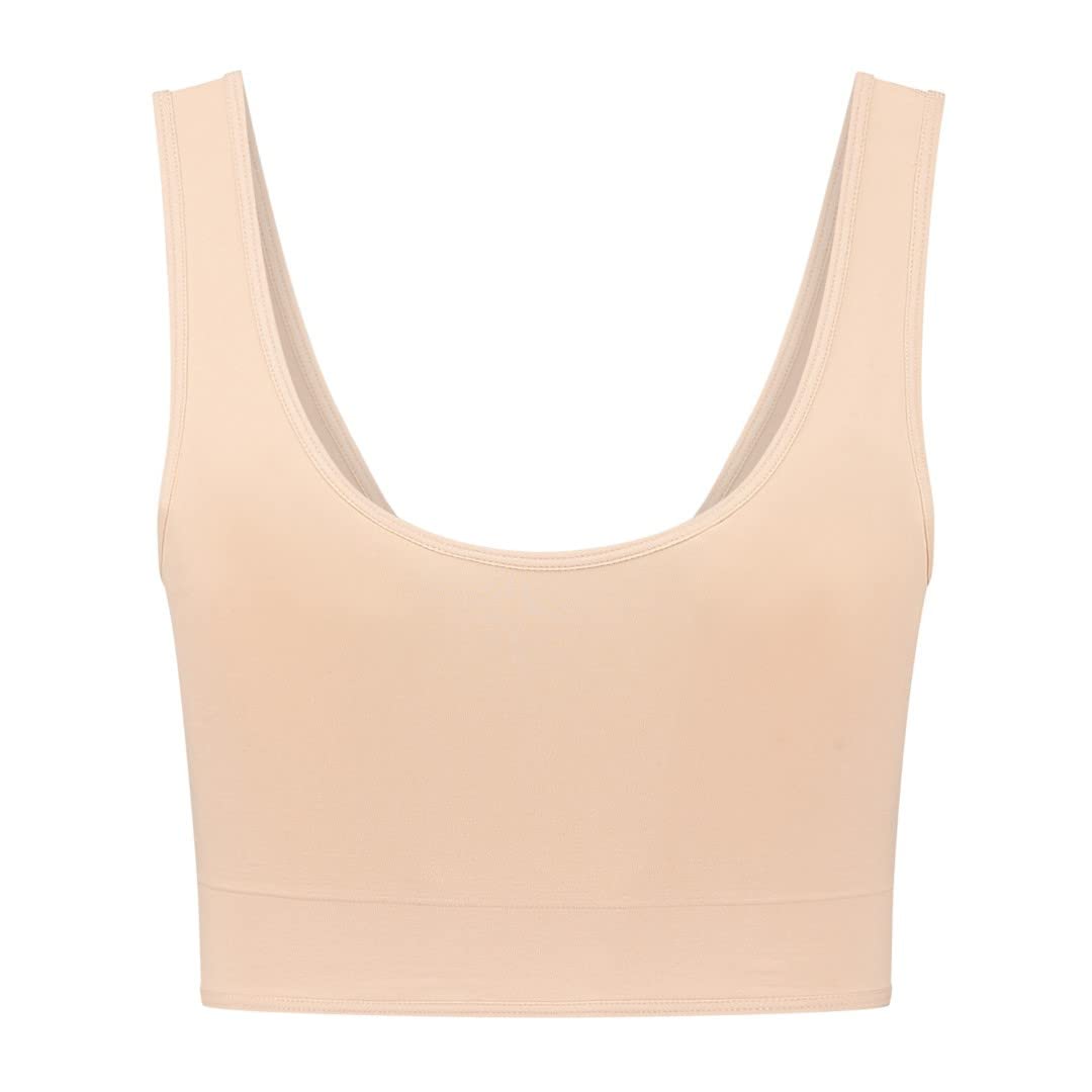 Soft Touch Seamless Reversible Bra Top Beige XXL
