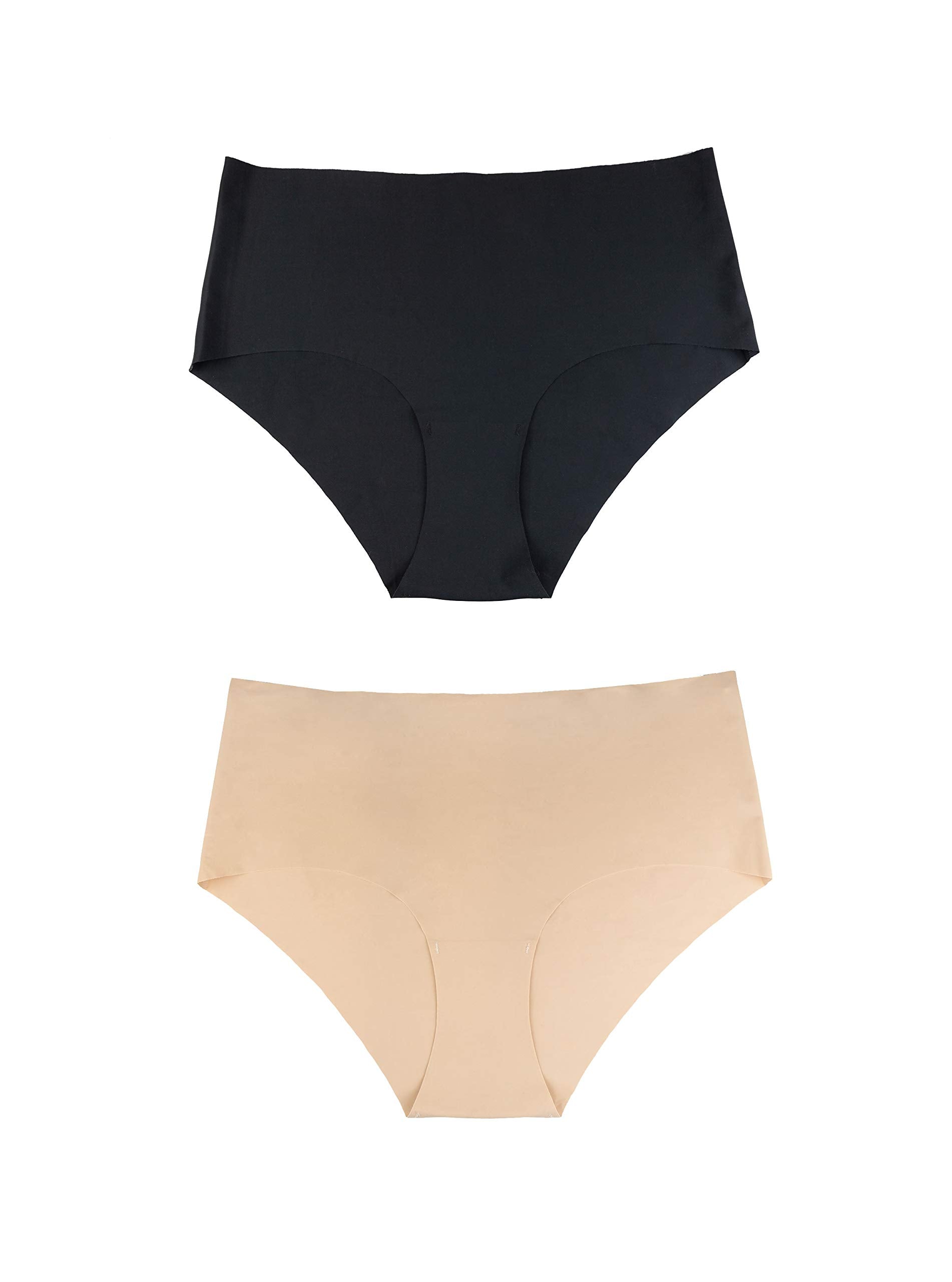 Bye Bra Invisible High Brief Panties, Seamless High Rise Underwear, Smooth and Comfortable Knickers with no-Stitching