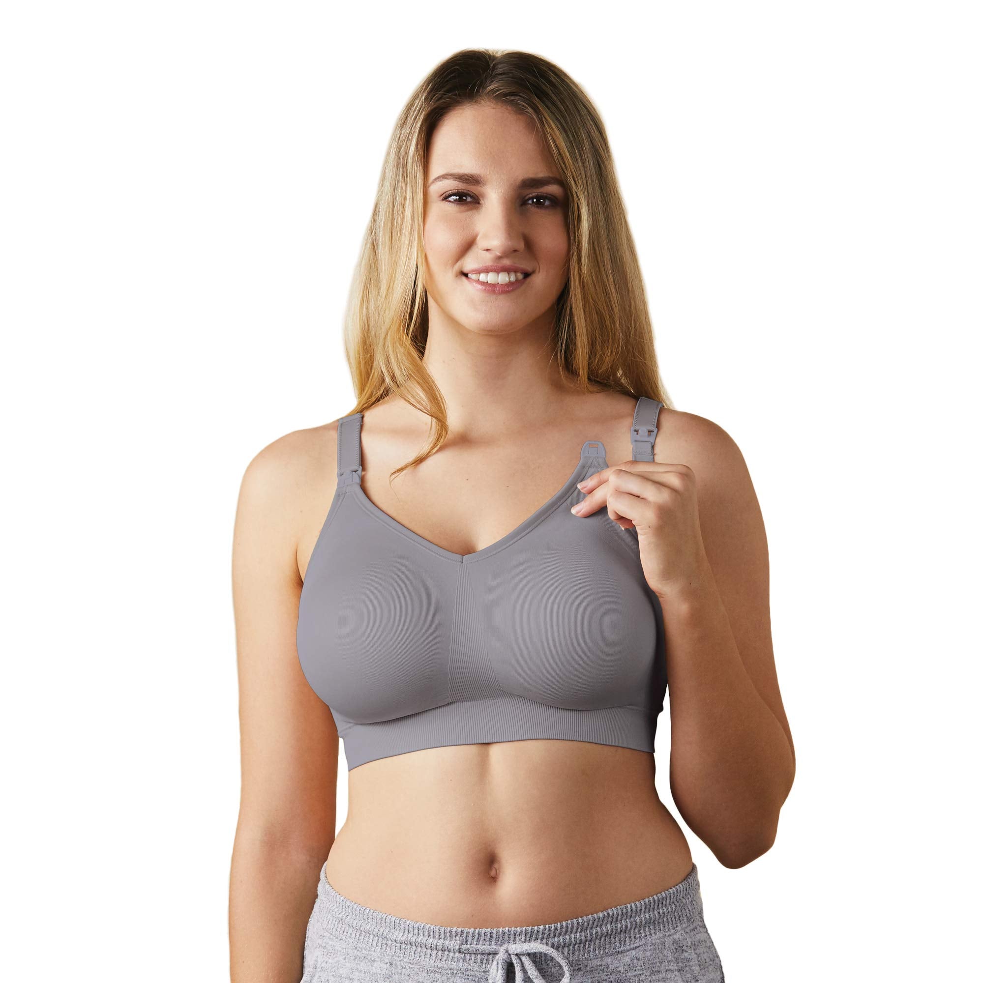 Bravado! Body Silk Seamless Nursing Bra 1401 (XL, Silver)