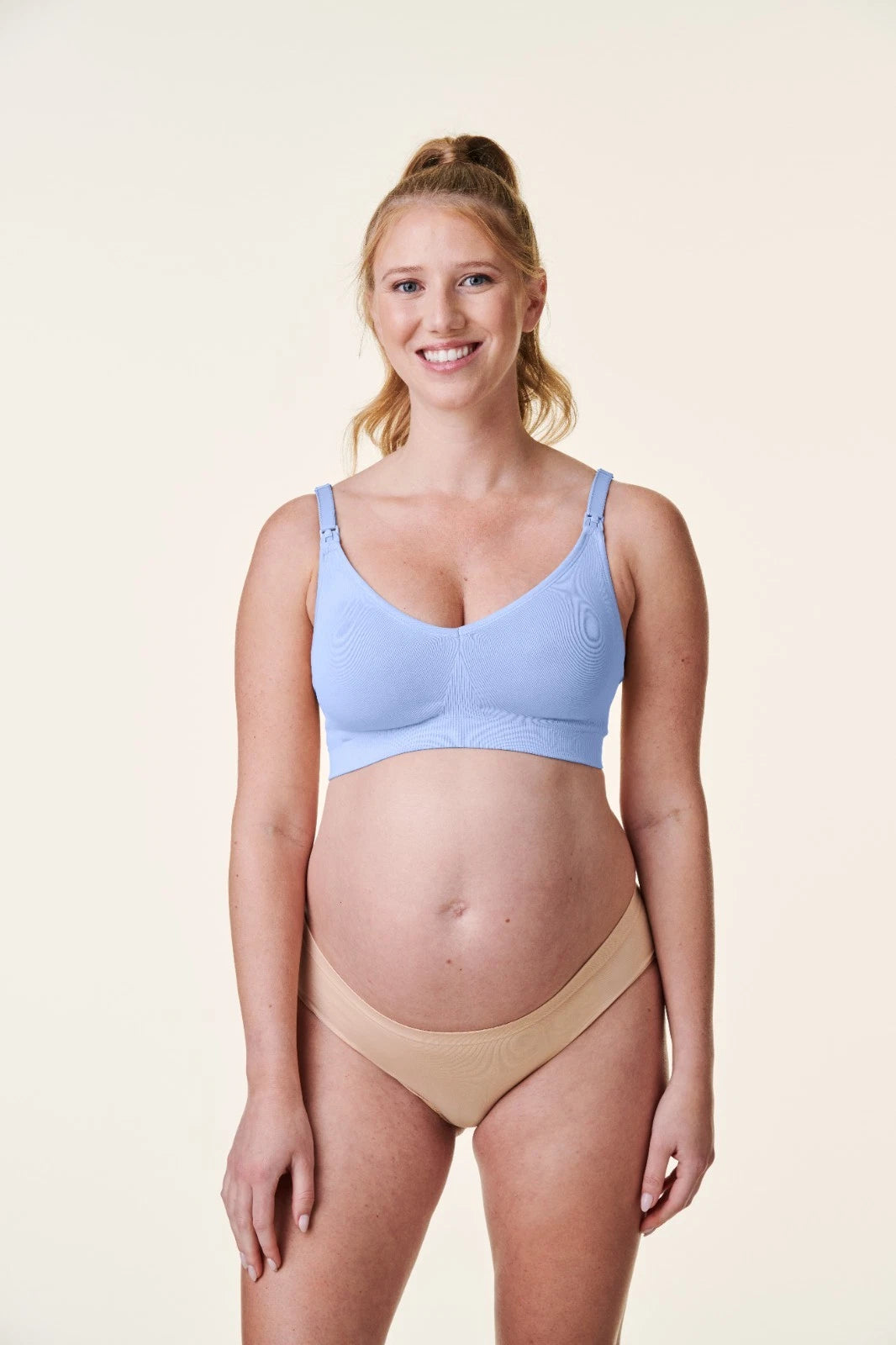 Bravado Body Silk Seamless Nursing Wire Free Maternity Bra (Hydrangea Blue 1401)