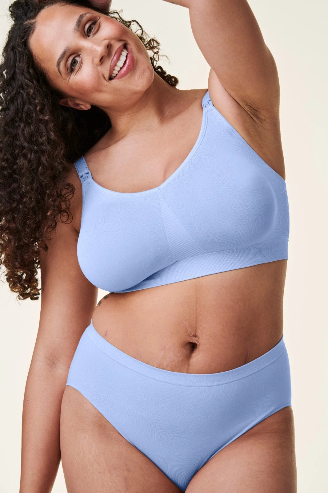 Bravado Body Silk Seamless Nursing Wire Free Maternity Bra (Hydrangea Blue 1401)
