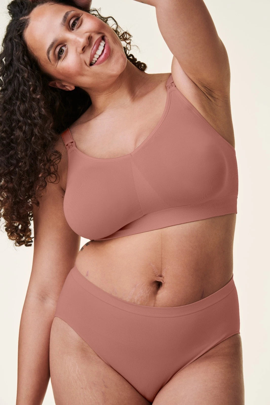 Bravado Body Silk Seamless Nursing Wire Free Maternity Bra (Roseclay 1401)