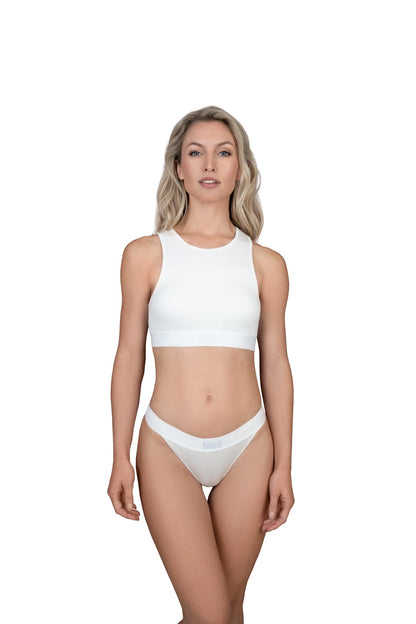 Bye Bra Natural Rib Cropped Tanktop White M