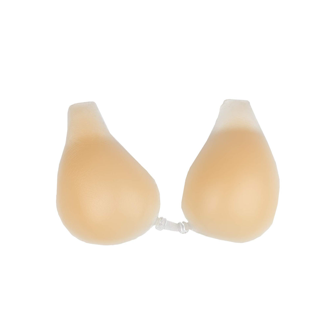Bye Bra Silicone Cups, Pull up Breast Lift bram Reusable Adhesive Push Up Bra, Lifting Effect, Backless and Strapless for Perfect Cleavage, Nude (M)