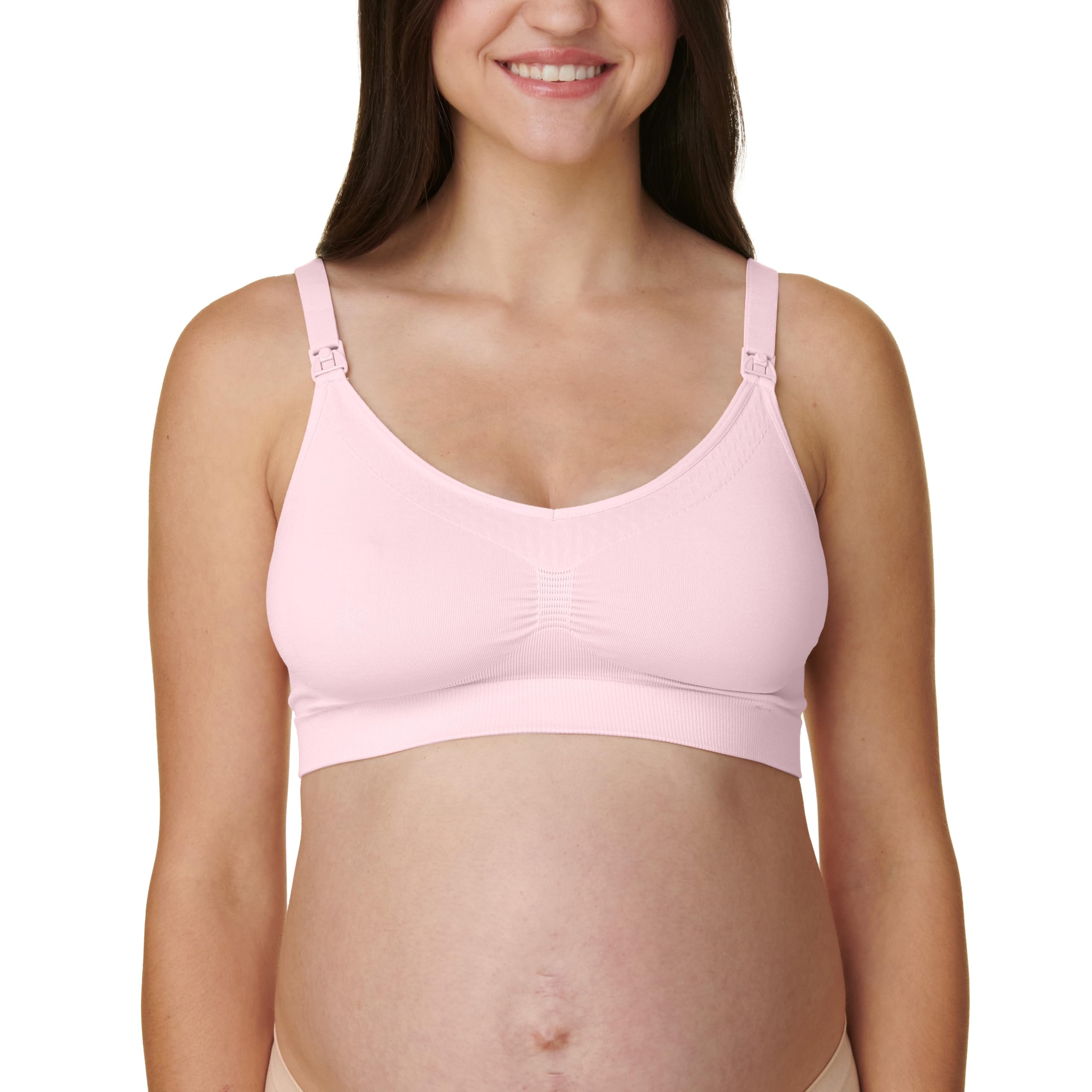 Basics by Bravado Women's Comfort Maternity Bra and Nursing Bra Adjustable, Seamless