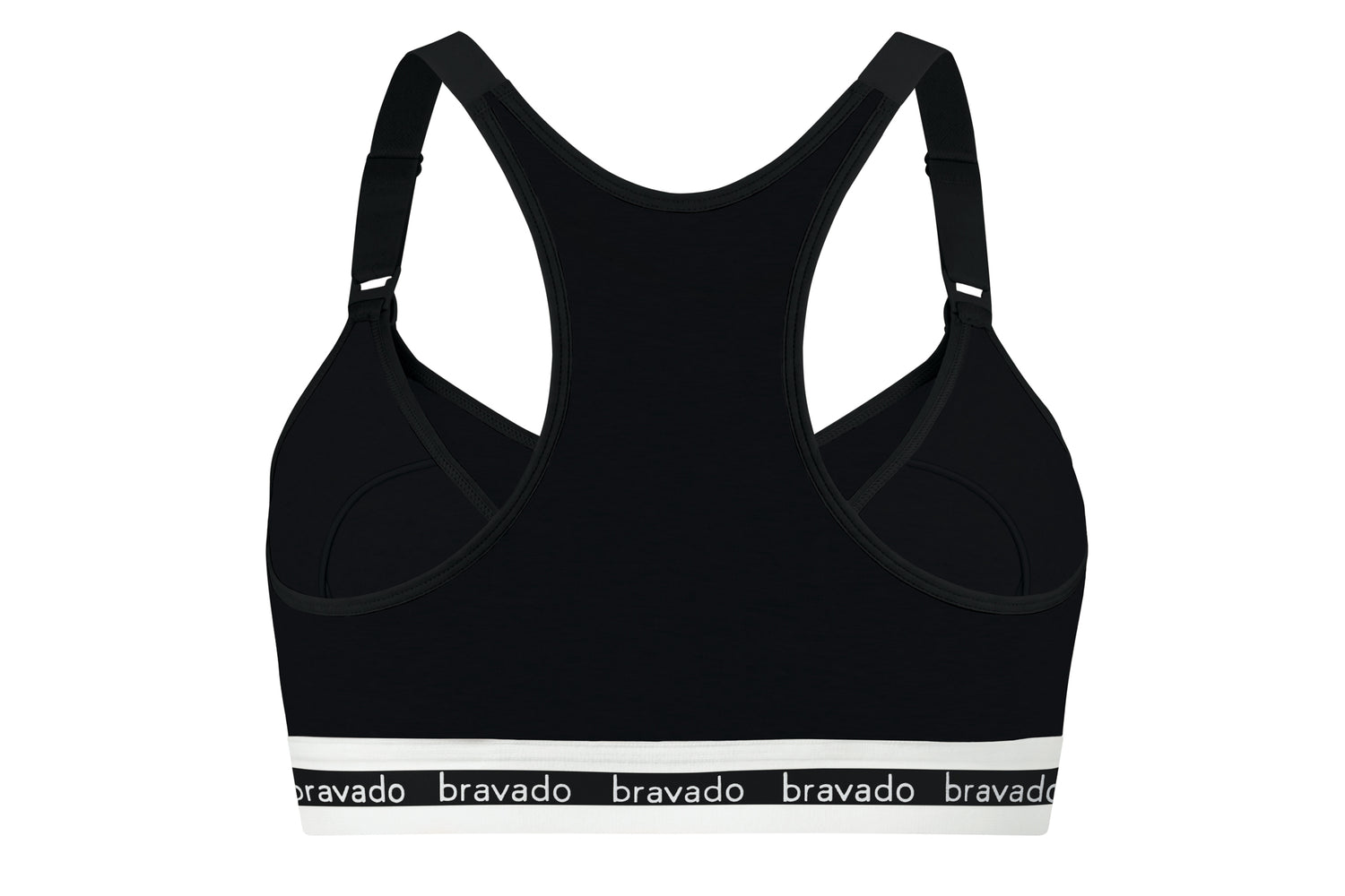 Bravado Designs Sustainable Pumping &amp; Nursing Bra Original Organic Cotton Hands-Free (Black 12006)
