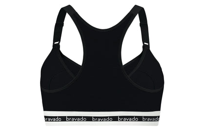 Bravado Designs Sustainable Pumping &amp; Nursing Bra Original Organic Cotton Hands-Free (Black 12006)