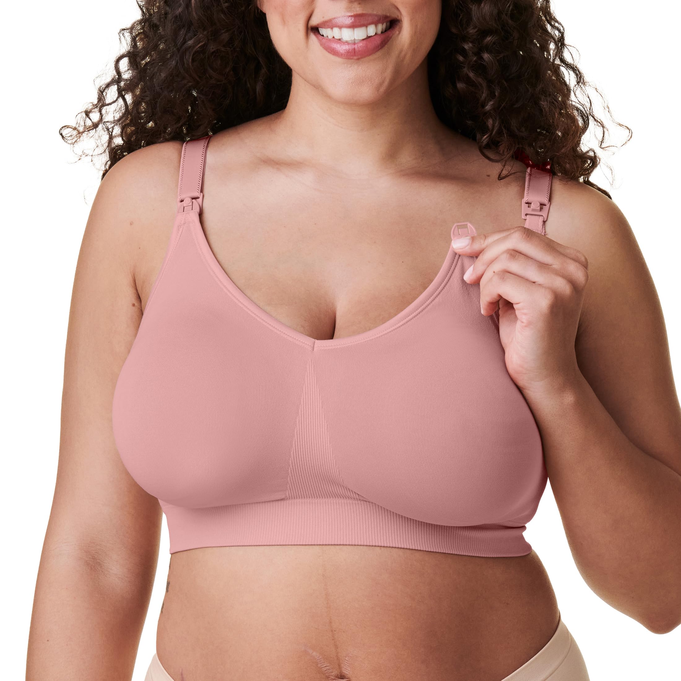 BRAVADO! DESIGNS Women's Body Silk Seamless Nursing Maternity Bra, Dusted PEO, Opaque