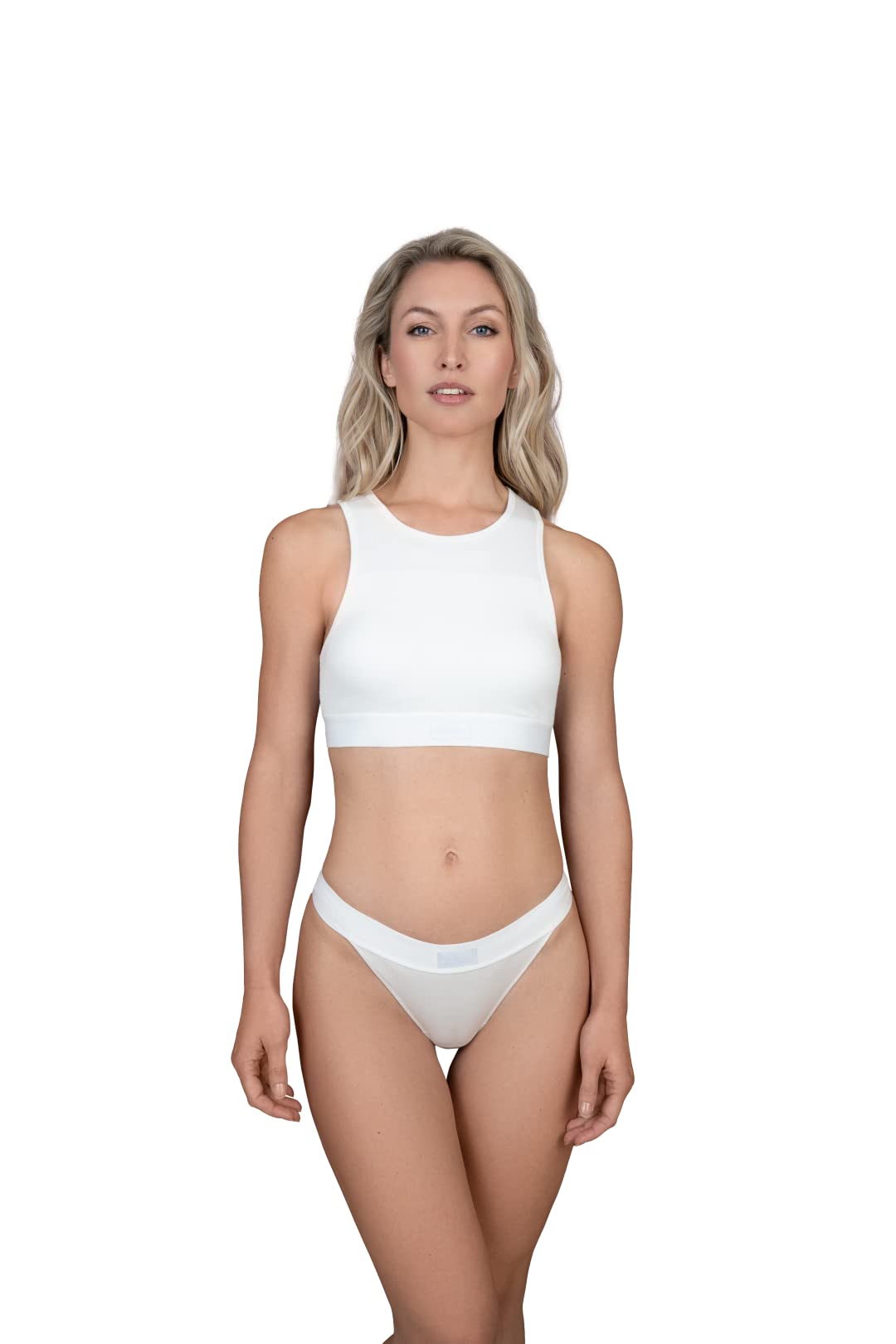 Bye Bra Natural Rib Cropped Tanktop White L