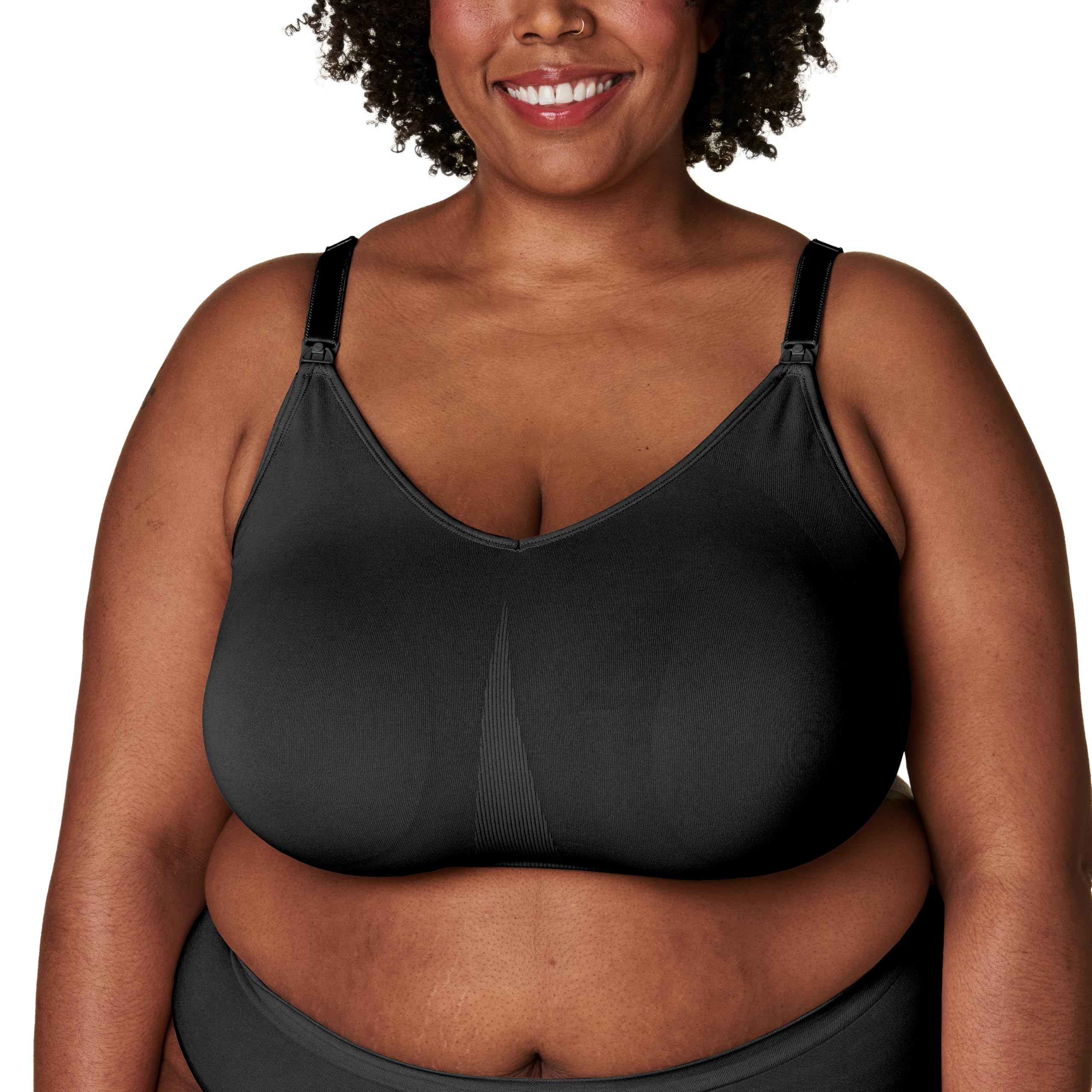 Bravado Designs Body Silk Seamless Nursing Bra for Breastfeeding, Extended Cup Wireless Maternity Bra