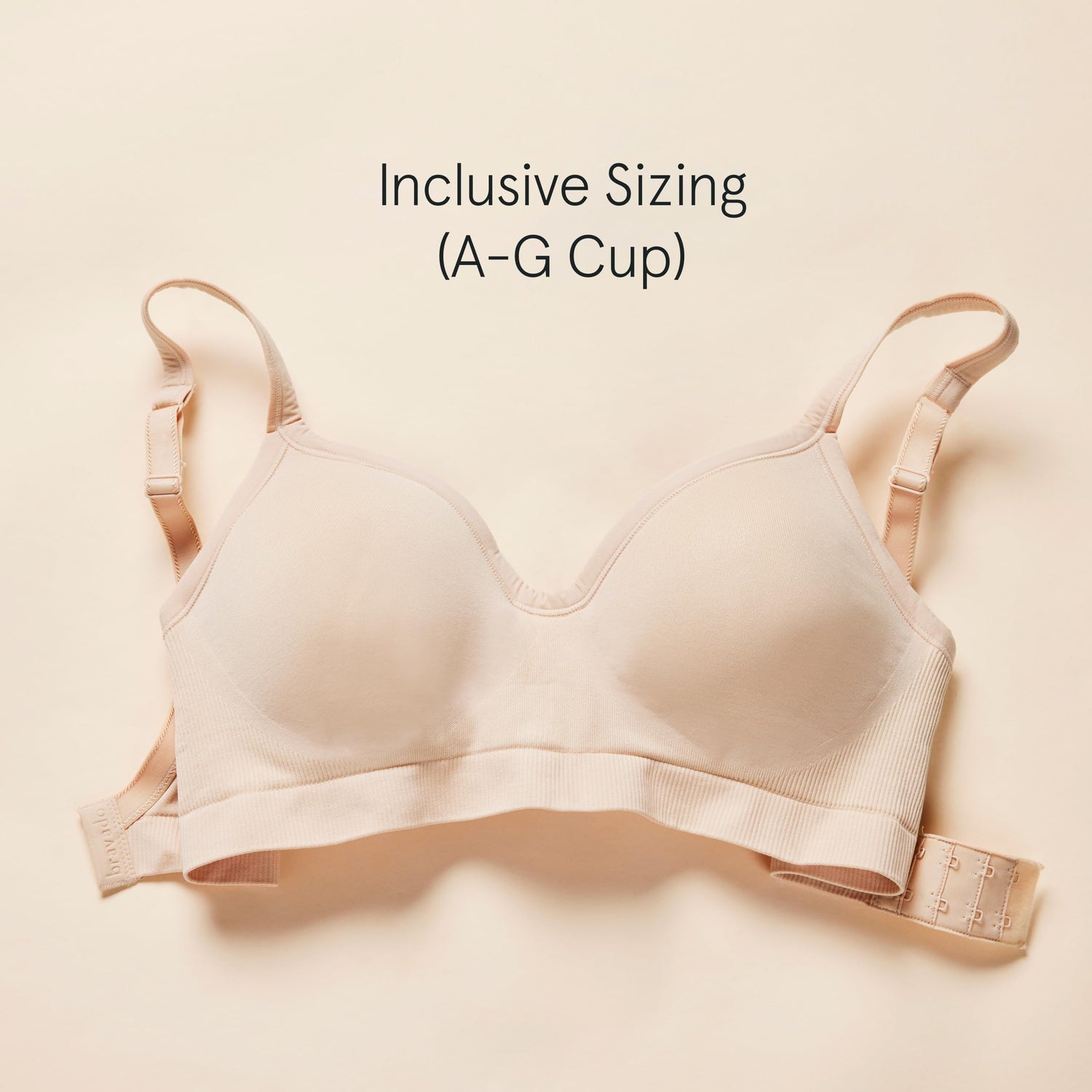 Bravado Designs Sustainable Muse Seamless Wireless V-Neck Everyday Bra Adjustable A to G Cups