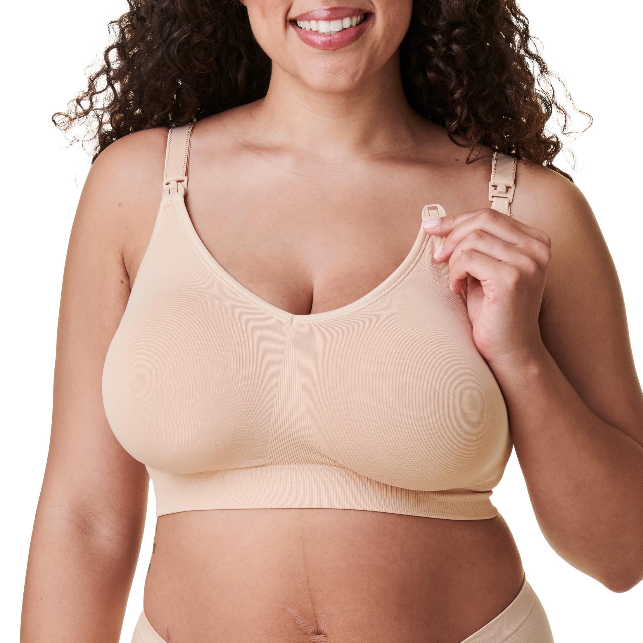 BRAVADO! DESIGNS Women's Body Silk Seamless Nursing Maternity Bra, Butterscot, Opaque