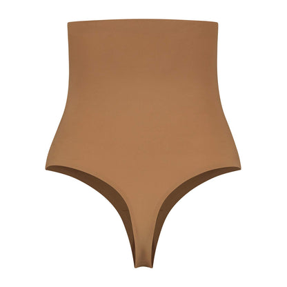 Bye Bra Invisible Thong, High Waist, Low Control, No Stitch, Cotton Gusset, Lightweight