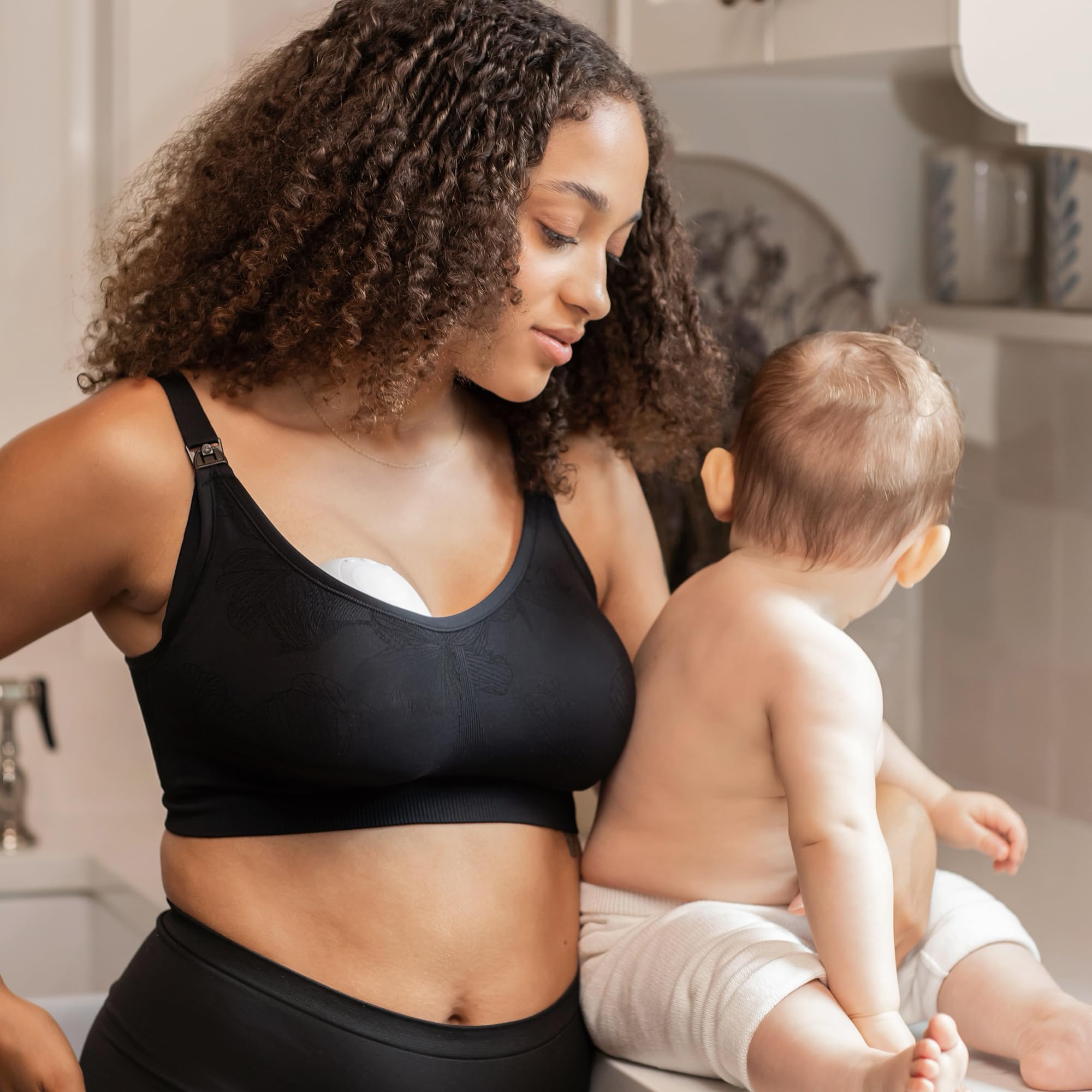 Bravado Designs Women's in-Bra Pumping Bra Nursing Bra Hands-Free Beaucoup Seamless and Adjustable S-XXL