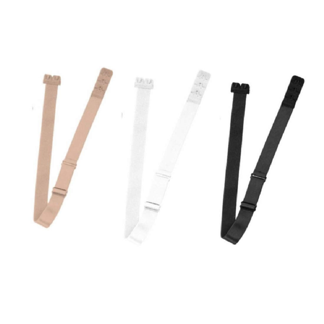Bye Bra Low Back Straps,For Low-Cut Dress, Suitable for 2 or 3 Hooks, 2 Hooks, 3 Color Pack