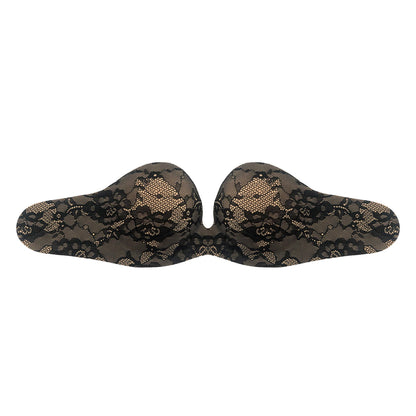Bye Bra Adhesive Gala bra with lace detailing, Self-adhesive Strapless Cleavage Push up Bra, for any backless outfit, Underwired Stick on Bra, Cup sizes: A-E (Cup B)